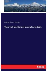 Theory of functions of a complex variable
