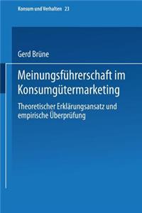 Meinungsführerschaft Im Konsumgütermarketing