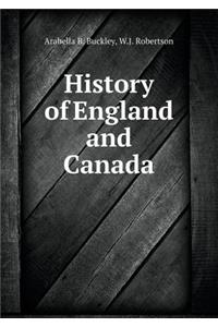 History of England and Canada