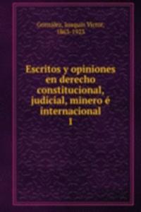 Escritos y opiniones en derecho constitucional, judicial, minero e internacional