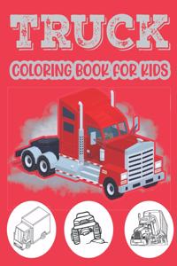 Truck Coloring Book For Kids.