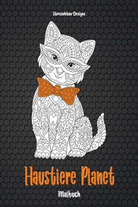 Haustiere Planet - Malbuch - Stressabbau-Designs