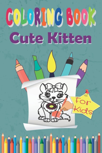 Coloring Book Cute Kitten For Kids