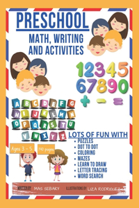preschool math, writing and activities