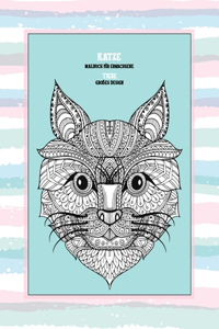 Malbuch für Erwachsene - Großes Design - Tiere - Katze