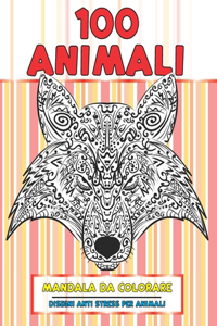 Mandala da colorare - Disegni Anti stress per animali - 100 Animali