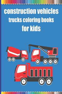 Construction vehicles trucks coloring books for kids