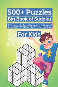 500+ Puzzles Big Book of Sudoku Easy-Medium-Hard For Kids