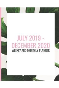 July 2019 - December 2020 Weekly and Monthly Planner
