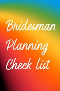 Bridesman Planning Checklist