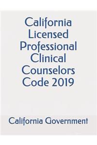 California Licensed Professional Clinical Counselors Code 201