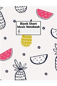 Blank Sheet Music Notebook