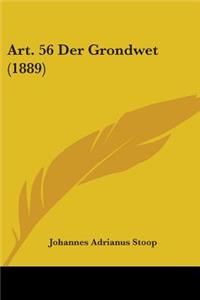 Art. 56 Der Grondwet (1889)