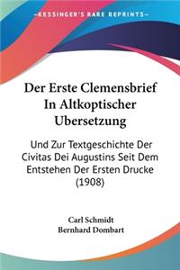 Erste Clemensbrief In Altkoptischer Ubersetzung