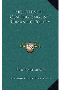 Eighteenth-Century English Romantic Poetry