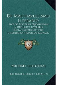 De Machiavellismo Literario