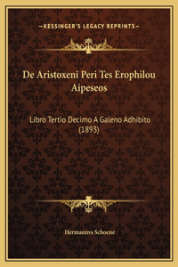 De Aristoxeni Peri Tes Erophilou Aipeseos