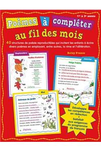 Poèmes À Compléter Au Fil Des Mois