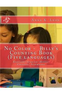 No Color - Billy's Counting Book (Five languages)