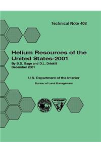 Helium Resources of the United States - 2001 Technical Note 408