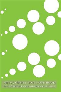 Nifty Cornell Notes Notebook 120 Numbered Pages with Personal Index