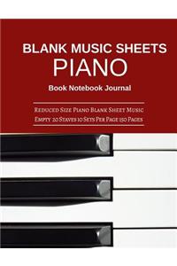 Blank Music Sheet Piano Book Notebook Journal