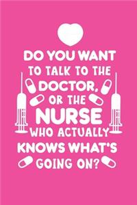 Do You Want To Talk To The Doctor, Or The Nurse Who Actually Knows What's Going On?