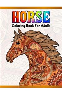 Horse Coloring Book For Adults