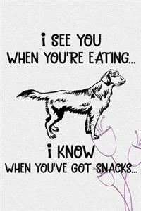 I See You When You're Eating I Know When You've Got Snacks