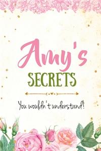 Amy's Secrets personalized name notebook for girls and women