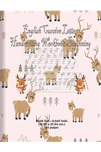 English Cursive Letter Handwriting Workbook Beginning