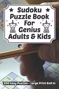 Sudoku Puzzle Book For Genius Adults & Kids
