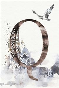 Monthly Planner with Monogram Letter Q