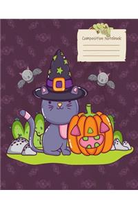 Halloween Kitty Wide Ruled Journal