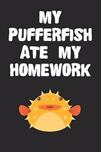 My Pufferfish Ate My Homework Notebook
