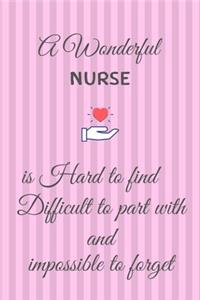 A Wonderful Nurse is Hard to Find Difficult to Part with and Impossible to Forget