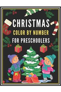 Christmas Color By Number For Preschoolers
