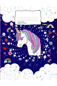 Unicorn Notebook: School Supplies Primary Composition Book for Kids