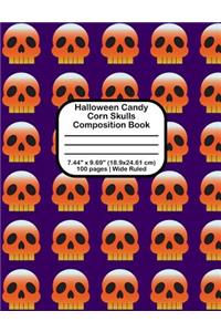 Halloween Candy Corn Skulls Composition Book
