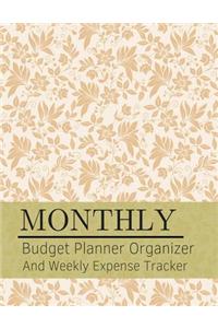 Monthly Budget Planner Organizer And Weekly Expense Tracker