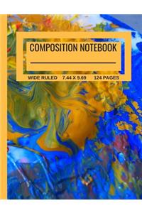 Composition Notebook Wide Ruled 7.44 x 9.69 124 Pages