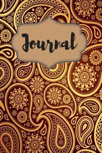 Paisley Gold Notebook