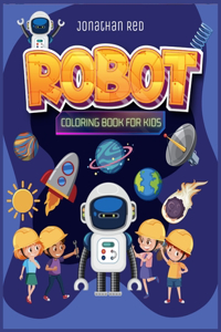 Robot coloring book for kids 4-8