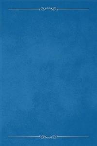 Cobalt Blue 101 - Blank Notebook with Bars & Scrolls Borders
