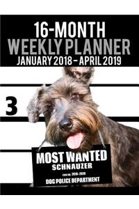 2018-2019 Weekly Planner - Most Wanted Schnauzer