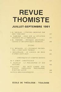 Revue Thomiste - 3/1991