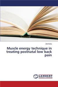 Muscle energy technique in treating postnatal low back pain