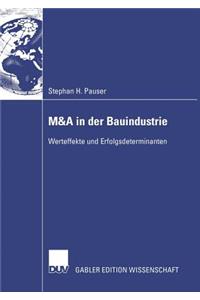 M&A in Der Bauindustrie