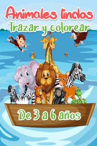 Animales lindos Trazar Y Colorear