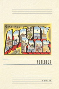 Vintage Lined Notebook Greetings from Asbury Park, New Jersey